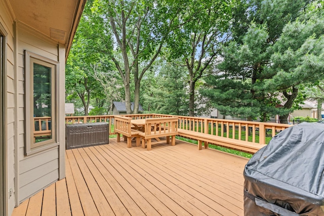 13790 Crane St NW, Andover, MN 55304 - wooden deck with view of scattered trees