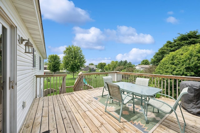 853 Texas Ct NW, Hutchinson, MN 55350 - deck with outdoor dining space