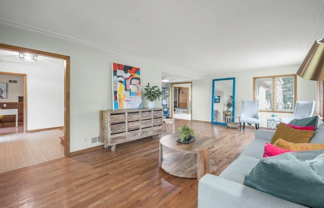 237 Campbell Dr, Hopkins, MN 55343 - living room featuring wood finished floors and baseboards