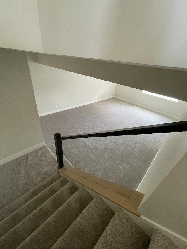 1945 Spruce Meadows Dr SE, Rochester, MN 55904 - staircase featuring carpet flooring and baseboards