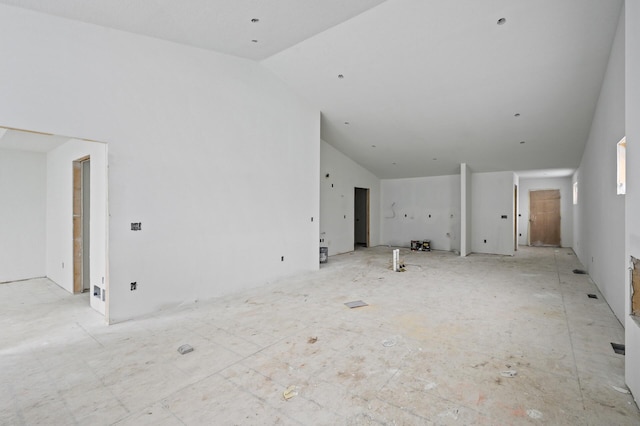 201 Mccarrons Pl W, Roseville, MN 55113 - unfurnished living room with vaulted ceiling