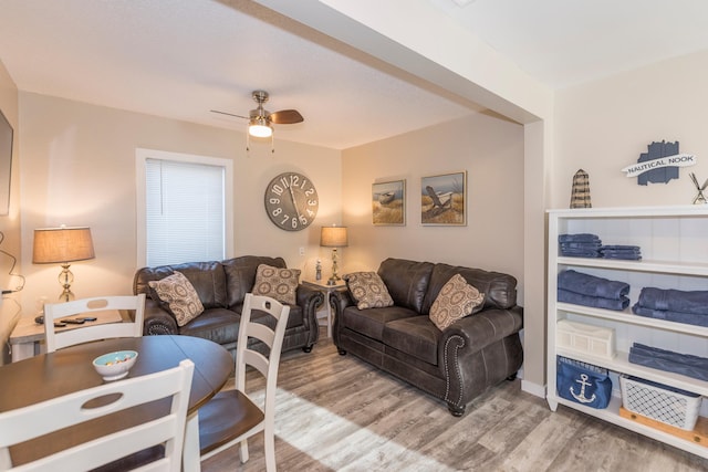 116 3rd Ave, Crosby, MN 56441 - living room with wood finished floors and a ceiling fan
