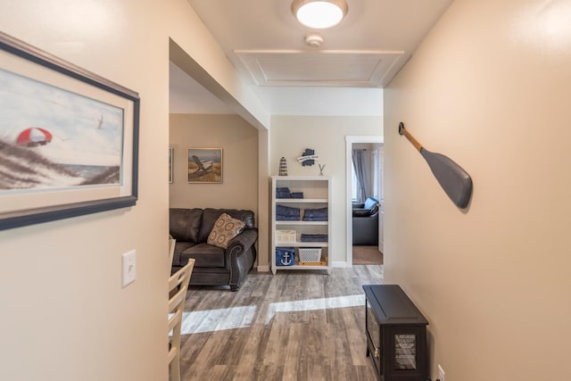 116 3rd Ave, Crosby, MN 56441 - hall featuring attic access and wood finished floors