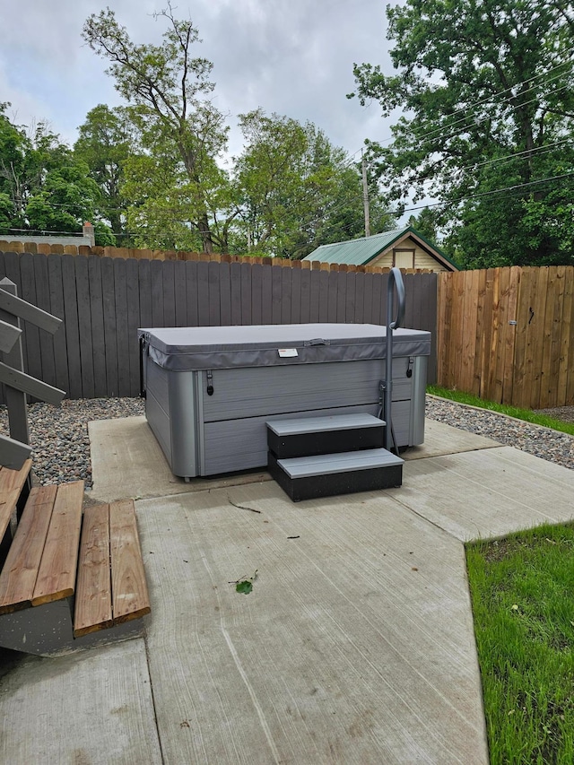 116 3rd Ave, Crosby, MN 56441 - view of patio / terrace featuring a hot tub and a wooden deck