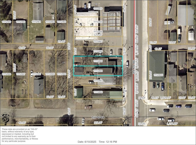 116 3rd Ave, Crosby, MN 56441 - aerial overview of property's location featuring property parcel outlined