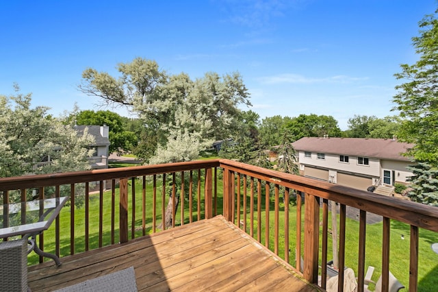 3576 Avon Ct, Woodbury, MN 55125 - wooden deck with a lawn