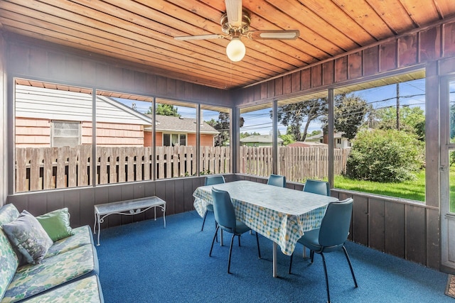 6112 Kyle Ave N, Brooklyn Center, MN 55429 - sunroom / solarium featuring ceiling fan and outdoor dining space