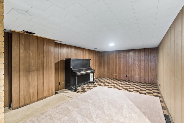 6112 Kyle Ave N, Brooklyn Center, MN 55429 - living area featuring wooden walls and light floors