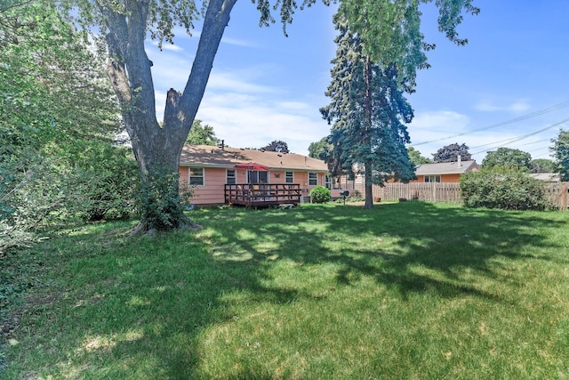 6112 Kyle Ave N, Brooklyn Center, MN 55429 - view of yard featuring a deck