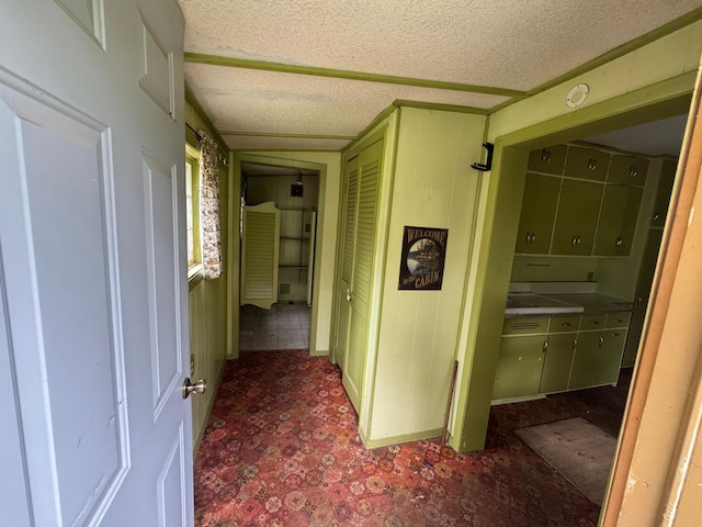 92354 Lake 12 Rd, Windemere Twp, MN 55783 - corridor with a textured ceiling