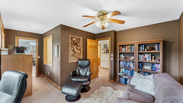 1764 State 84 SW, Pine River, MN 56474 - office area featuring a ceiling fan and light colored carpet