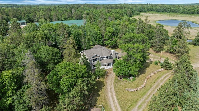 1764 State 84 SW, Pine River, MN 56474 - aerial view of property and surrounding area featuring a forest and a large body of water