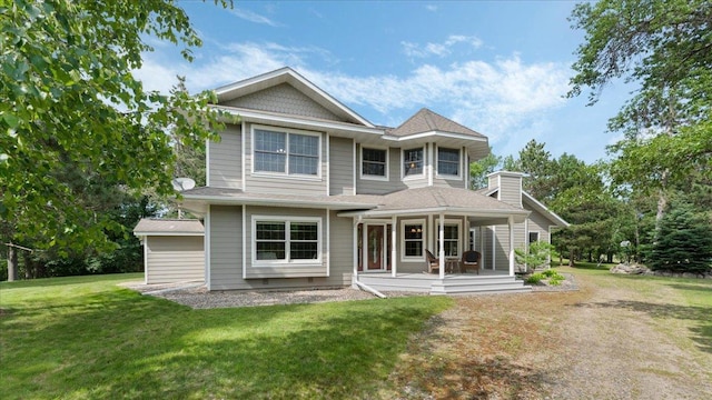 1764 State 84 SW, Pine River, MN 56474 - view of front of property with a front yard, a porch, and roof with shingles