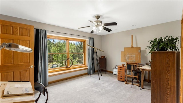 1764 State 84 SW, Pine River, MN 56474 - office with light colored carpet and ceiling fan