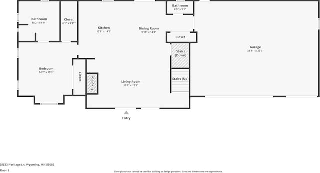 25533 Heritage Ln, Wyoming, MN 55092 - view of room layout