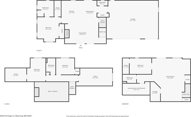 25533 Heritage Ln, Wyoming, MN 55092 - view of floor plan / room layout