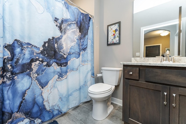 2745 Sand Trap Rd SE, Rochester, MN 55904 - bathroom with vanity and curtained shower