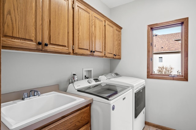 8051 Enclave Bay, Woodbury, MN 55125 - washroom featuring separate washer and dryer and cabinet space