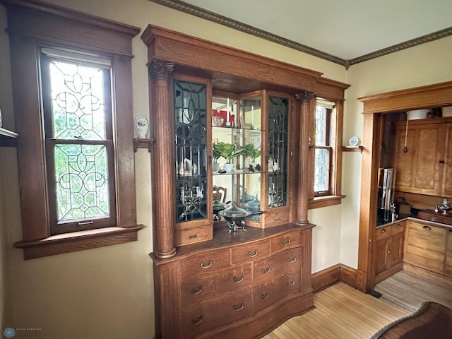 619 University Dr S, Fargo, ND 58103 - interior space with wood finished floors and ornamental molding