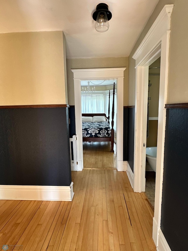 619 University Dr S, Fargo, ND 58103 - hallway featuring light wood finished floors and baseboards