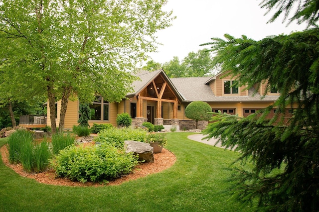 8271 Barton Ave NW, Buffalo, MN 55313 - view of front of house with stone siding and a front yard