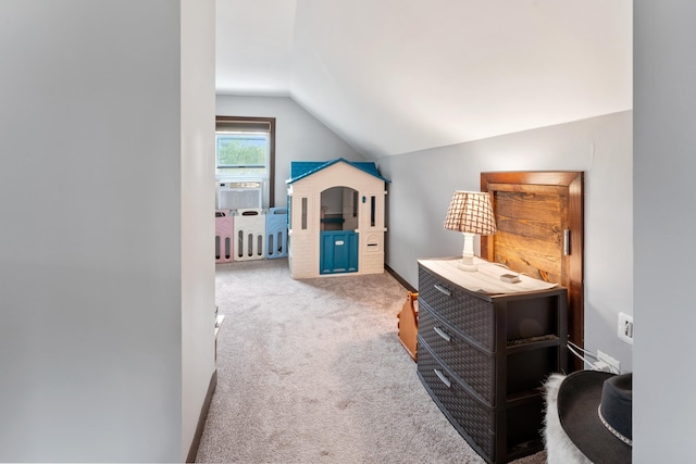 632 Quince St, Duluth, MN 55811 - carpeted bedroom featuring lofted ceiling and cooling unit