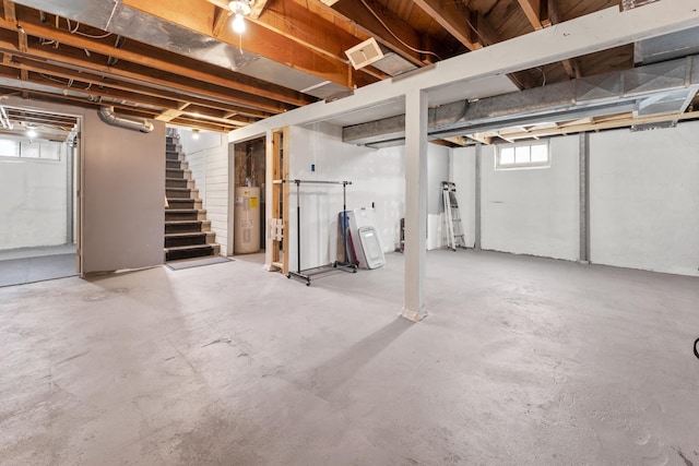 632 Quince St, Duluth, MN 55811 - basement with water heater and stairs