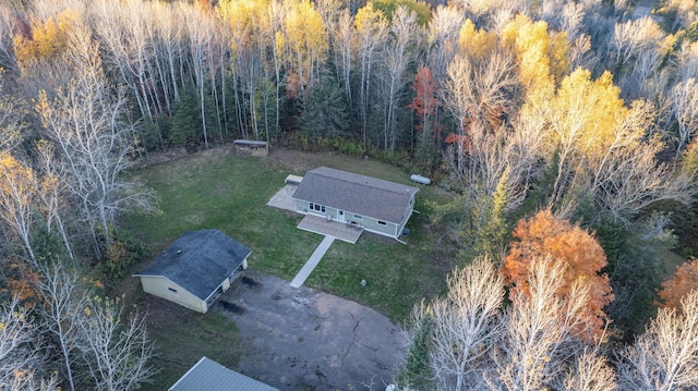 185 Olson Rd, Thomson Twp, MN 55733 - view from above of property with a forest