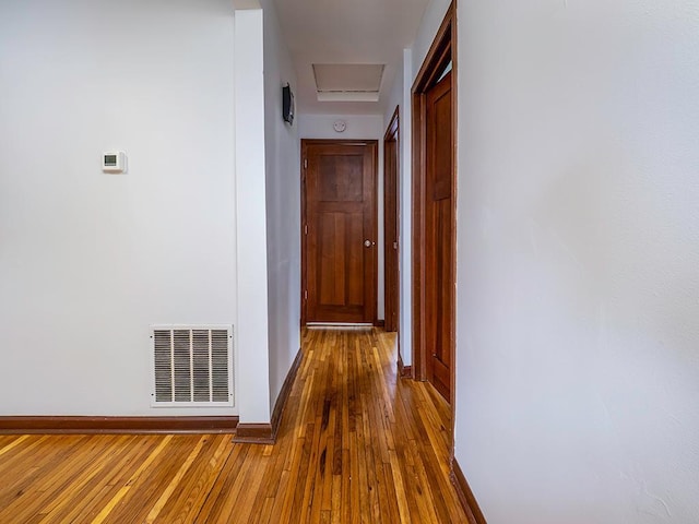 4021 Colfax Ave N, Minneapolis, MN 55412 - hall with wood-type flooring and attic access