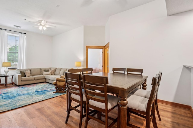 30 Main St S Unit 5E, Pine City, MN 55063 - dining area with ceiling fan and wood finished floors