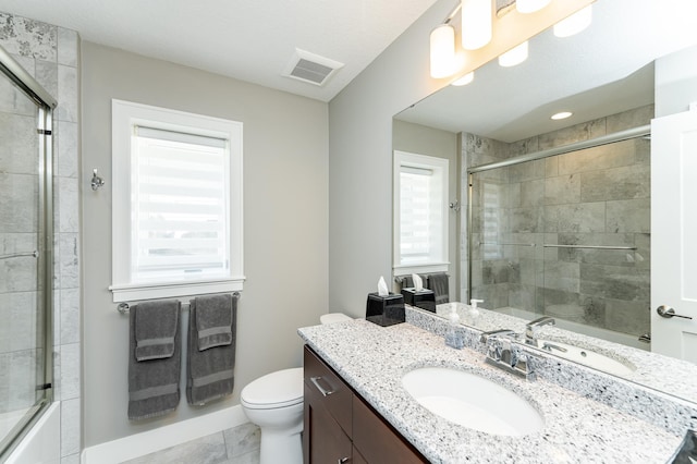 1062 Fox Hill Ln SW, Rochester, MN 55902 - bathroom with vanity and combined bath / shower with glass door