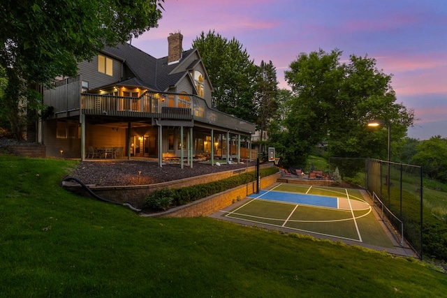 11193 Bluestem Ln, Eden Prairie, MN 55347 - view of basketball court with a tennis court