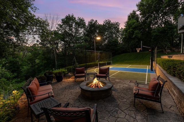 11193 Bluestem Ln, Eden Prairie, MN 55347 - view of patio with a fire pit