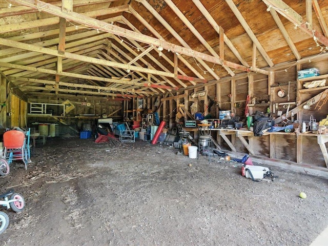 33498 175th St NE, Morrill Twp, MN 56329 - miscellaneous room featuring lofted ceiling