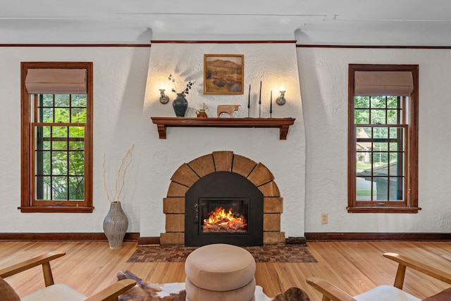 947 Stryker Ave W, Saint Paul, MN 55118 - living room with wood finished floors, healthy amount of natural light, and a stone fireplace