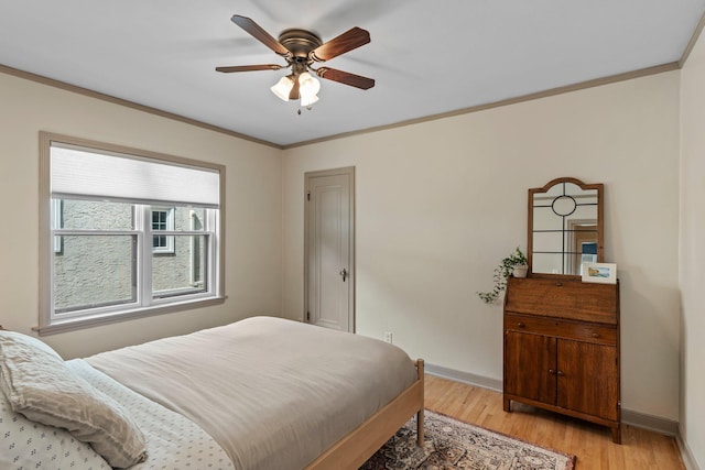 947 Stryker Ave W, Saint Paul, MN 55118 - bedroom featuring light wood-type flooring, crown molding, and ceiling fan