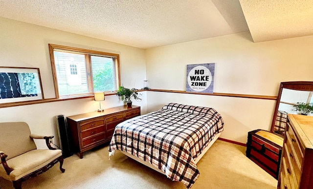 44512 276th Ln, Aitkin, MN 56431 - bedroom featuring light carpet and a textured ceiling