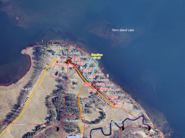 44512 276th Ln, Aitkin, MN 56431 - aerial overview of property's location featuring property boundaries highlighted