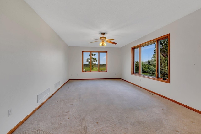 42767 190th Ave, Holding Twp, MN 56340 - spare room with ceiling fan and light colored carpet