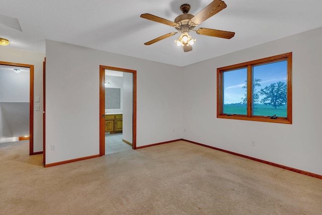42767 190th Ave, Holding Twp, MN 56340 - spare room with light colored carpet and ceiling fan