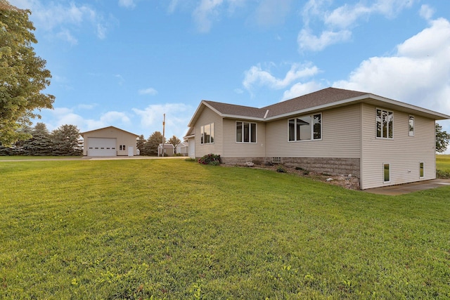 42767 190th Ave, Holding Twp, MN 56340 - view of home's exterior with a garage, a yard, and an outdoor structure