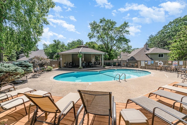 14381 Fairway Dr, Eden Prairie, MN 55344 - community pool featuring a gazebo and a patio area