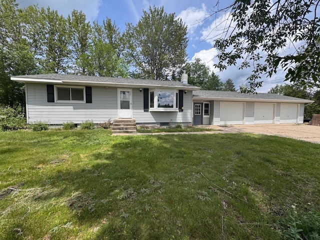 517 2nd St NW, Menahga, MN 56464 - view of front of home with a front yard and a chimney
