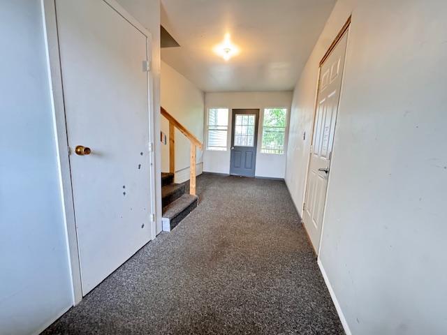 517 2nd St NW, Menahga, MN 56464 - foyer entrance featuring baseboards and stairs