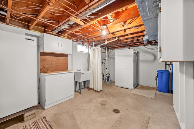 226 Ash Ave, Bird Island, MN 55310 - unfinished basement with a sink