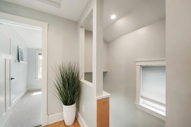 114 Chester Pkwy, Duluth, MN 55805 - hallway featuring baseboards and wood finished floors