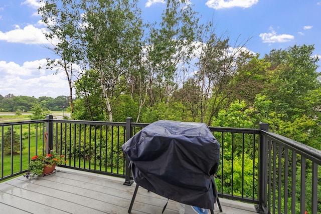 8612 Kenyon Ct NE Unit A, Blaine, MN 55449 - wooden deck featuring area for grilling