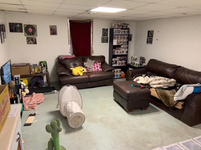 105 Main St, Brownsdale, MN 55918 - living room featuring a drop ceiling
