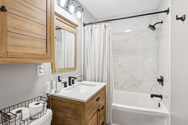 559 State Highway 35, East Farmington, WI 54020 - bathroom featuring vanity and shower / bath combination with curtain