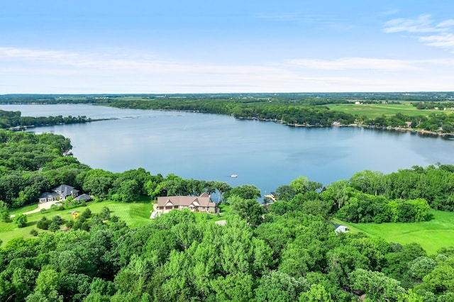 8545 70th St NW, Annandale, MN 55302 - aerial view of property and surrounding area featuring a nearby body of water and a forest